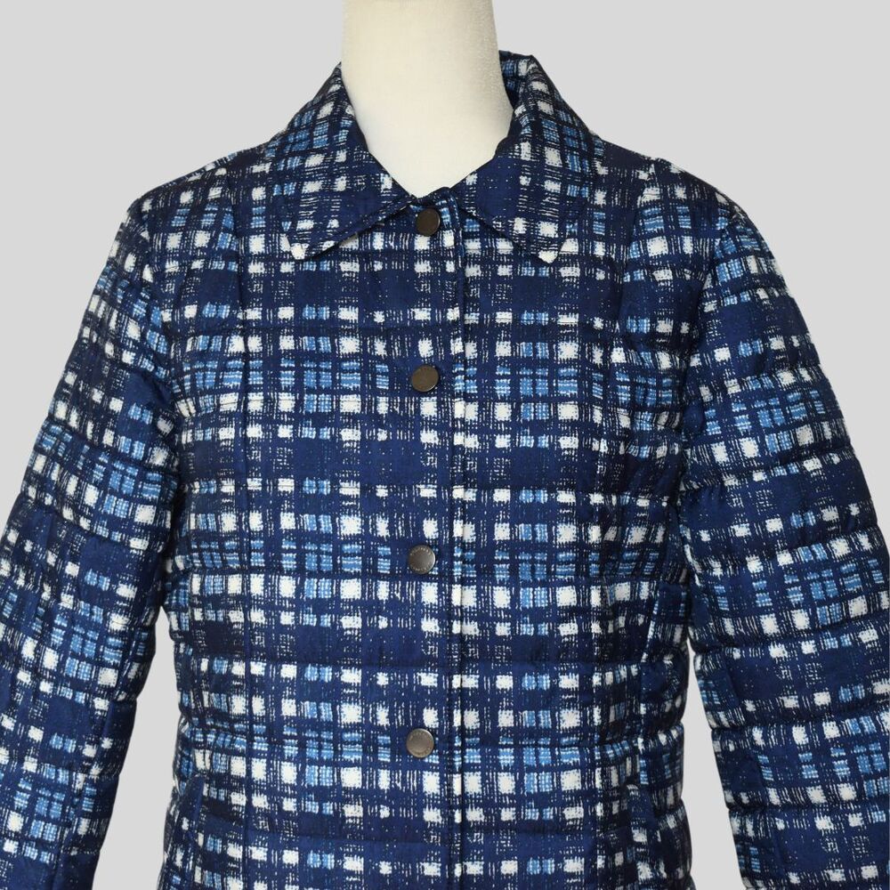 LANDS' END Women's Light Puffer Jacket Blue Size 10 - Picture 4 of 10